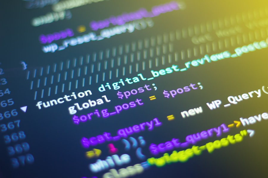 Código em uma tela representando integrações entre sistemas